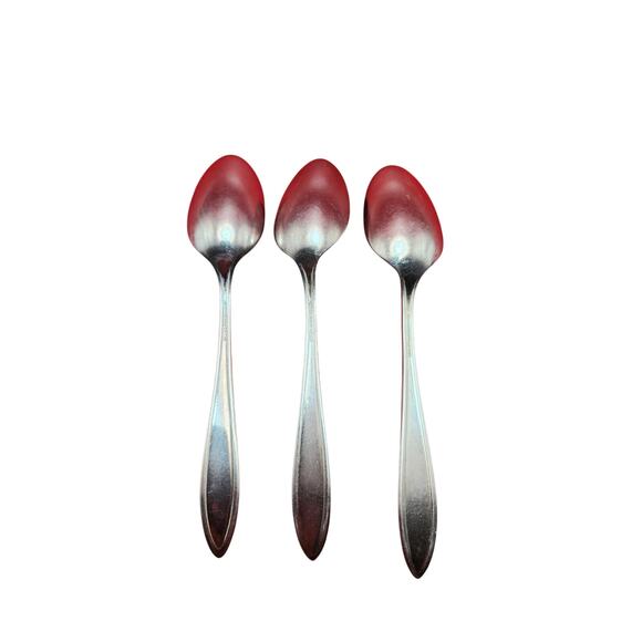 Oneida Adam Silverplate 1917 Teaspoon Lot of 3 Vintage Flat Handle 6” Pattern - Picture 6 of 8